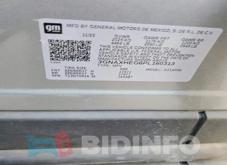 3GNAXHEG6PL160313 Photo# 13
