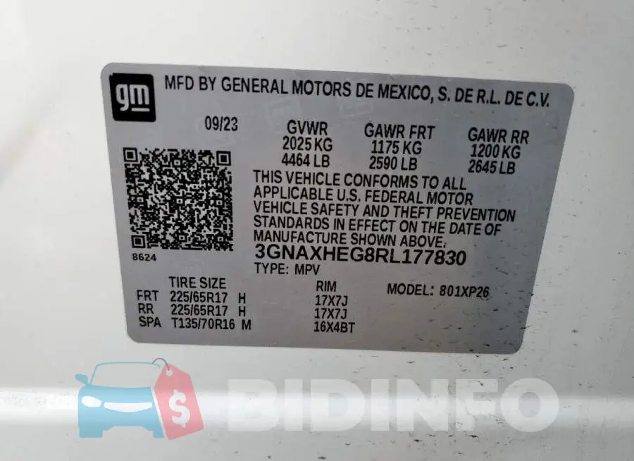 3GNAXHEG8RL177830 Photo# 13