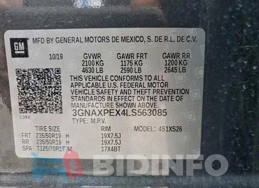 3GNAXPEX4LS563085 Photo# 13
