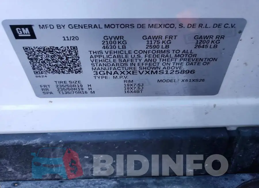 3GNAXXEVXMS125896 Photo# 14