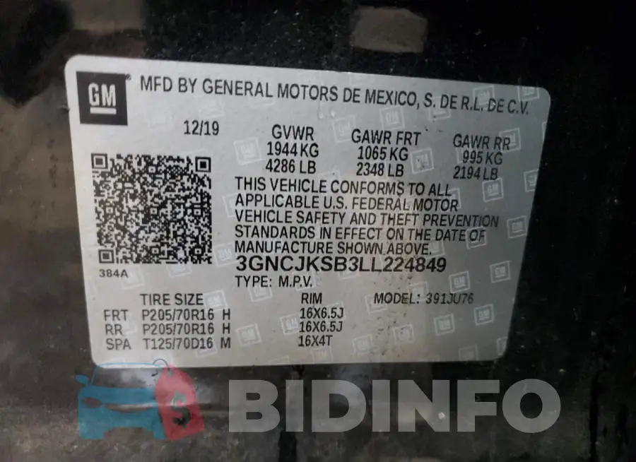 3GNCJKSB3LL224849 Photo# 13