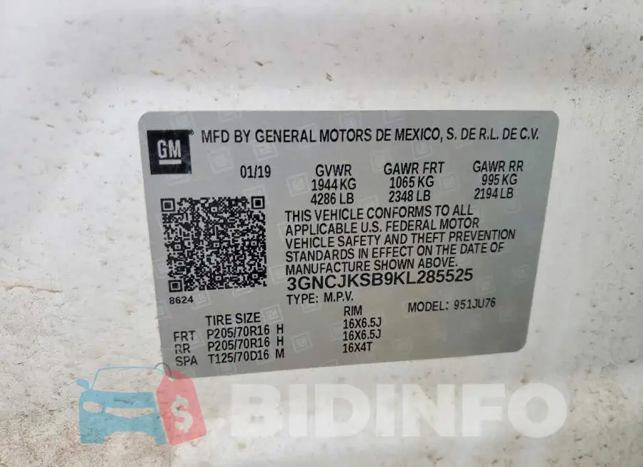 3GNCJKSB9KL285525 Photo# 13