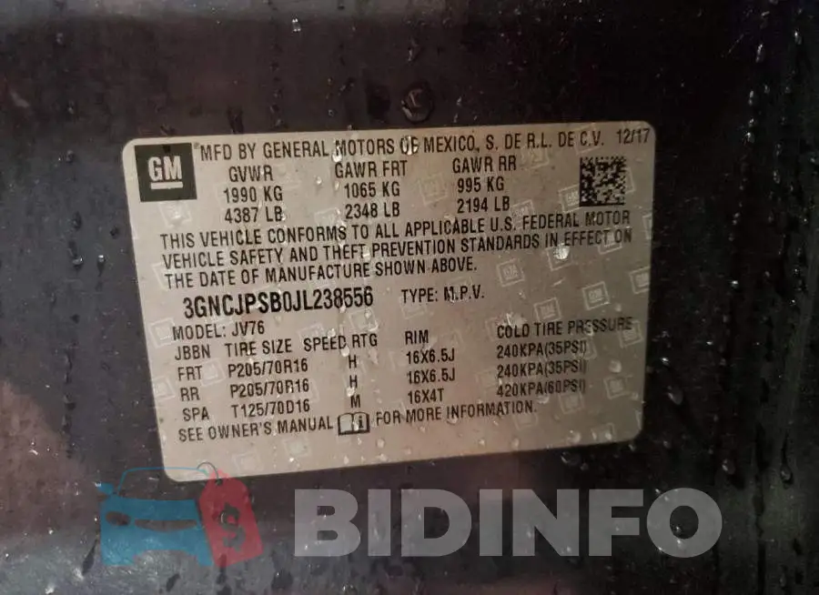 3GNCJPSB0JL238556 Photo# 13