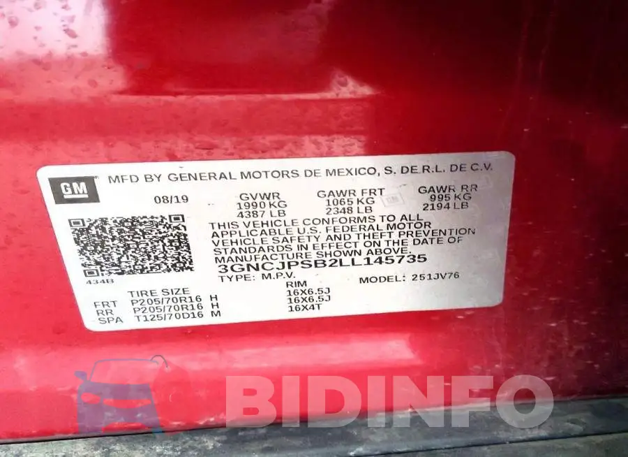 3GNCJPSB2LL145735 Photo# 14