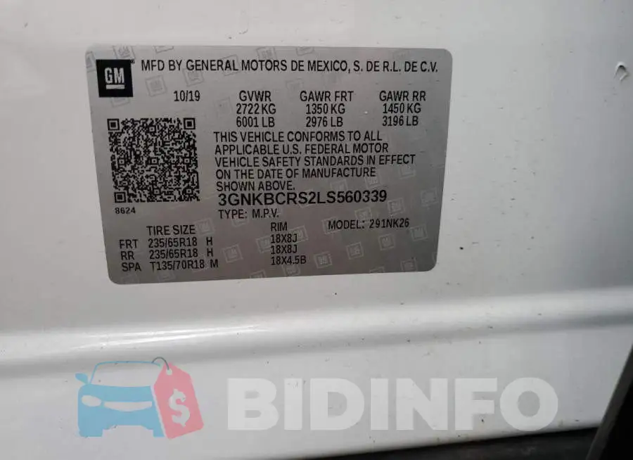 3GNKBCRS2LS560339 Photo# 13