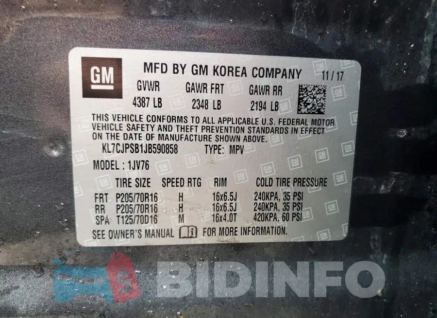 KL7CJPSB1JB590858 Photo# 13