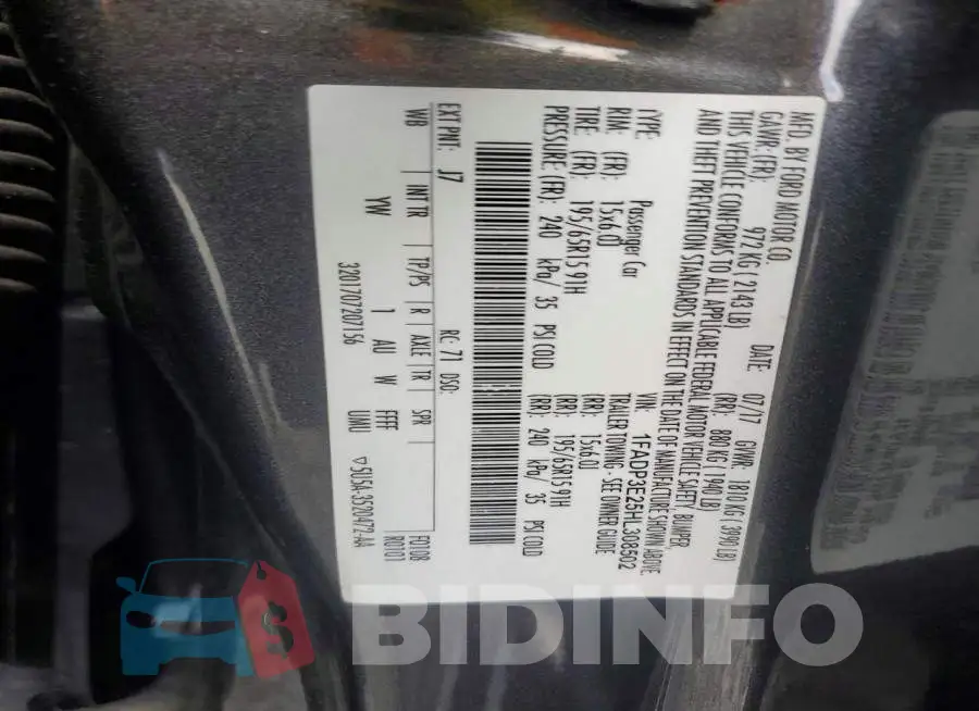 1FADP3E25HL308502 Photo# 12
