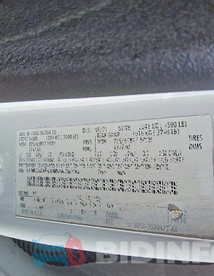 1FMCU9F66MUA30793 Photo# 12