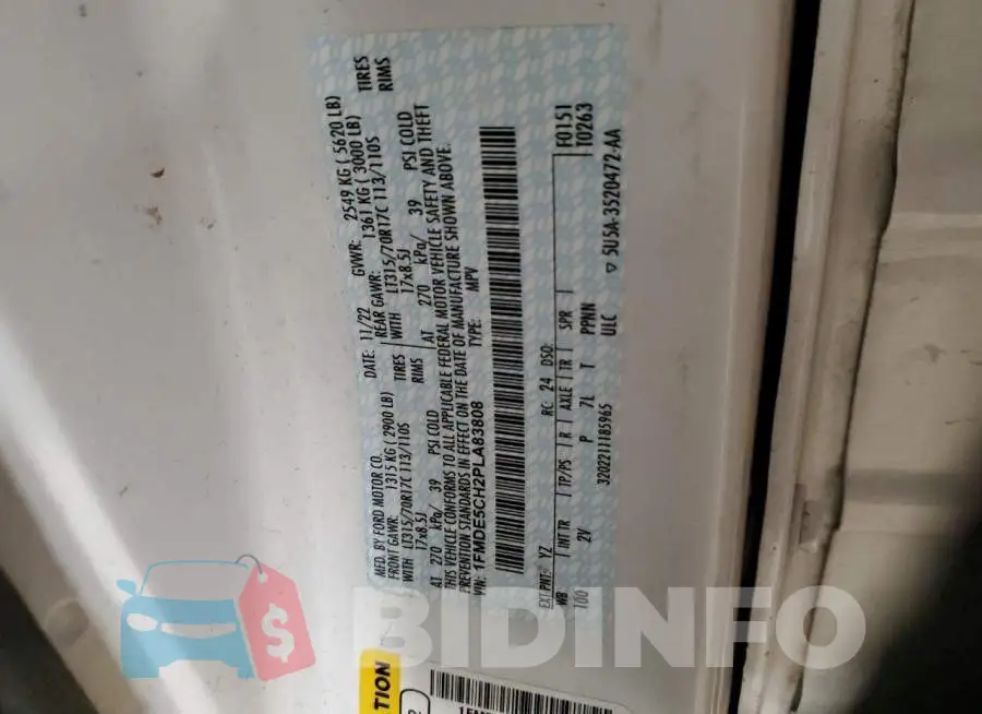 1FMDE5CH2PLA83808 Photo# 14