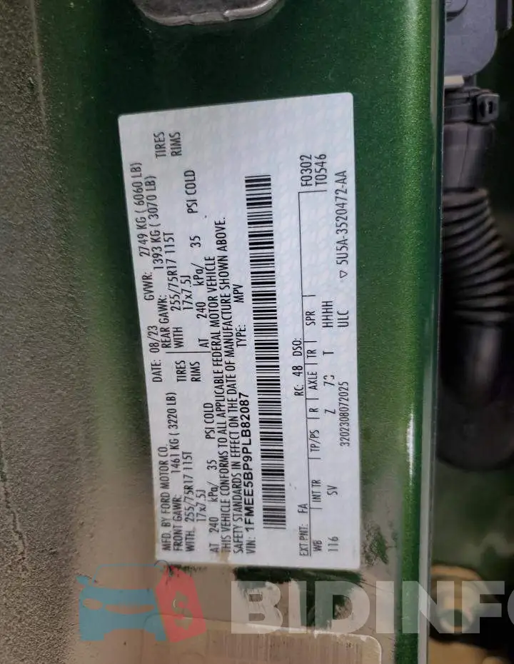 1FMEE5BP9PLB82087 Photo# 14