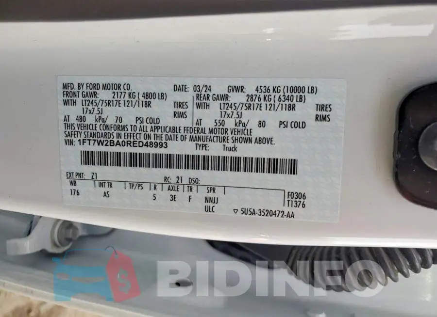 1FT7W2BA0RED48993 Photo# 12