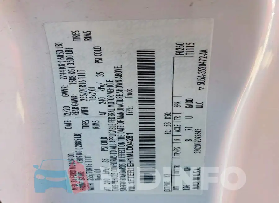 1FTER1EH1MLD04281 Photo# 12