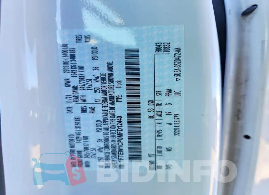 1FTEW1CP0MFD12440 Photo# 13