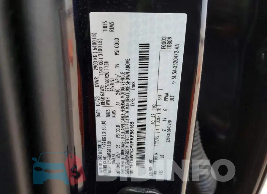 1FTEW1CP2PKF56165 Photo# 13