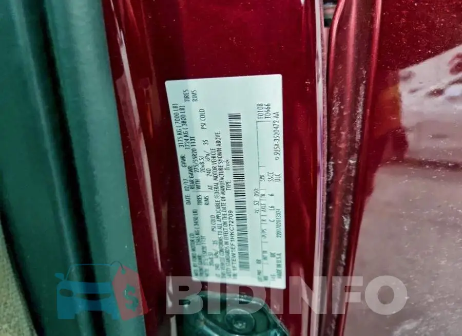 1FTEW1EF1HKC72709 Photo# 12