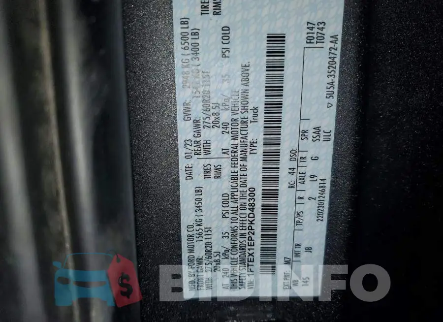 1FTEX1EP2PKD48300 Photo# 12