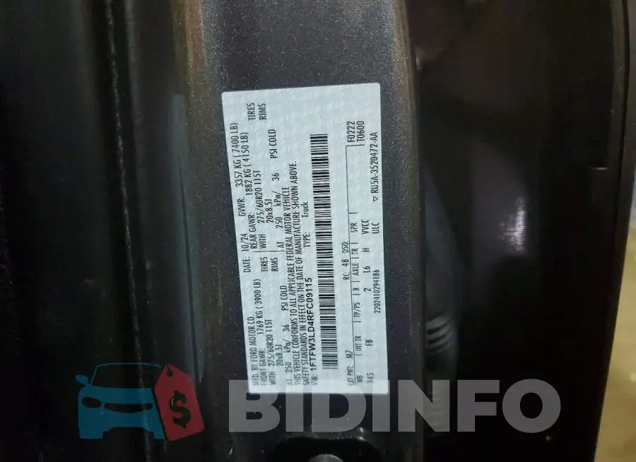 1FTFW3LD4RFC09115 Photo# 13
