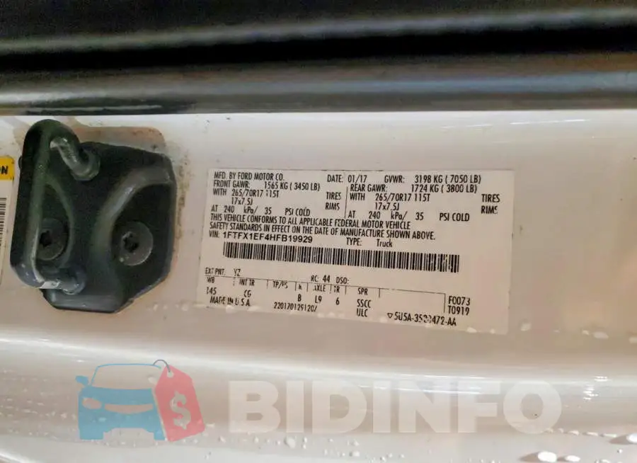 1FTFX1EF4HFB19929 Photo# 12