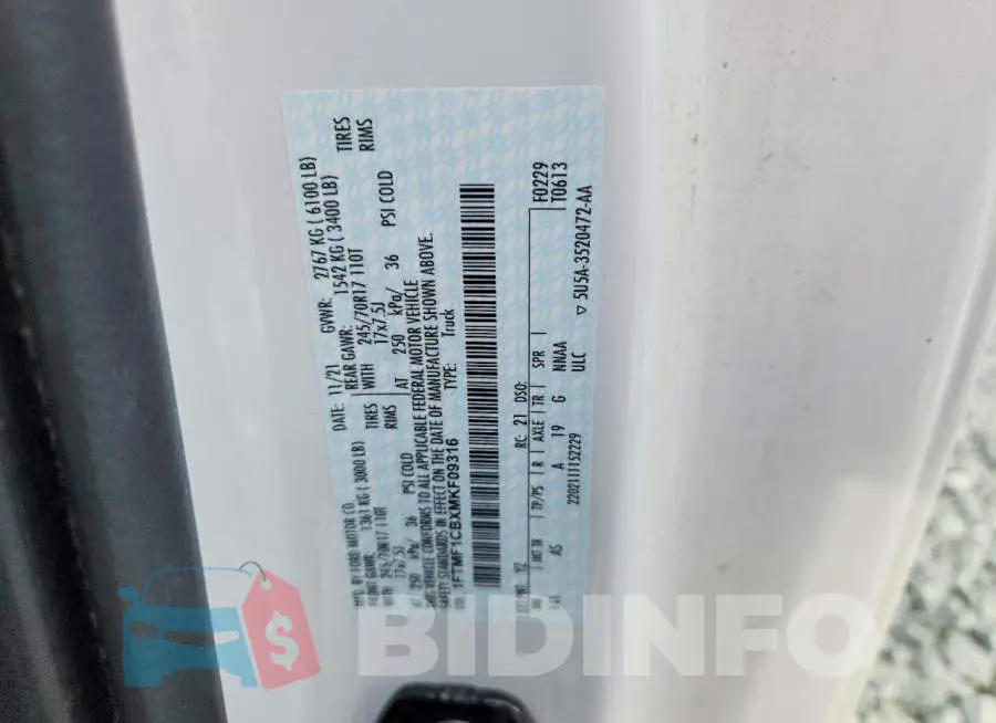 1FTMF1CBXMKF09316 Photo# 12