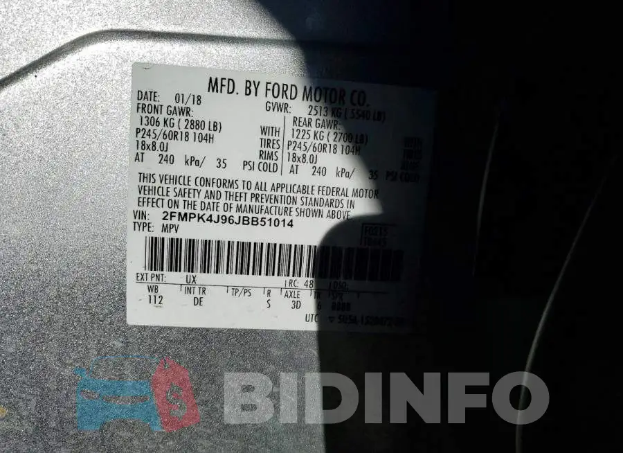 2FMPK4J96JBB51014 Photo# 13