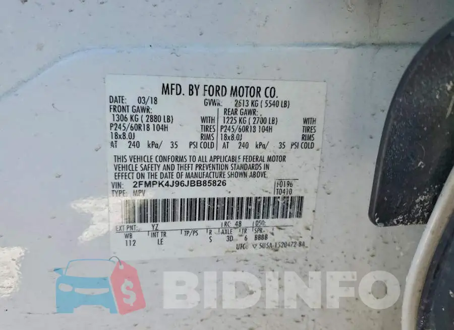 2FMPK4J96JBB85826 Photo# 13