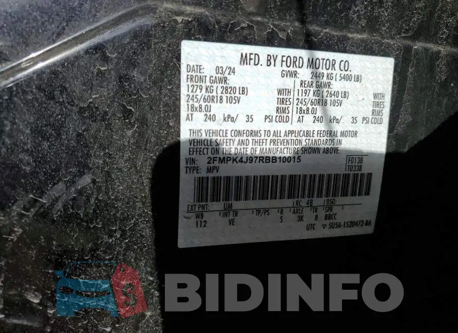 2FMPK4J97RBB10015 Photo# 14