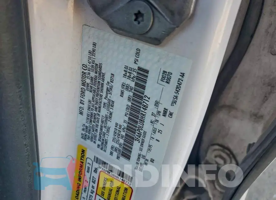 3FA6P0LU8HR148712 Photo# 12
