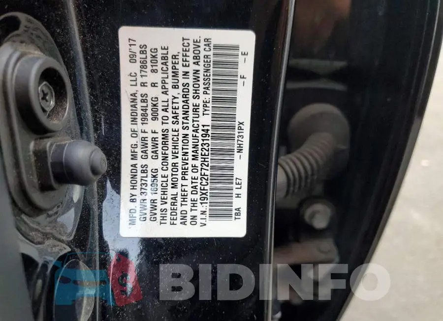 19XFC2F72HE231941 Photo# 13