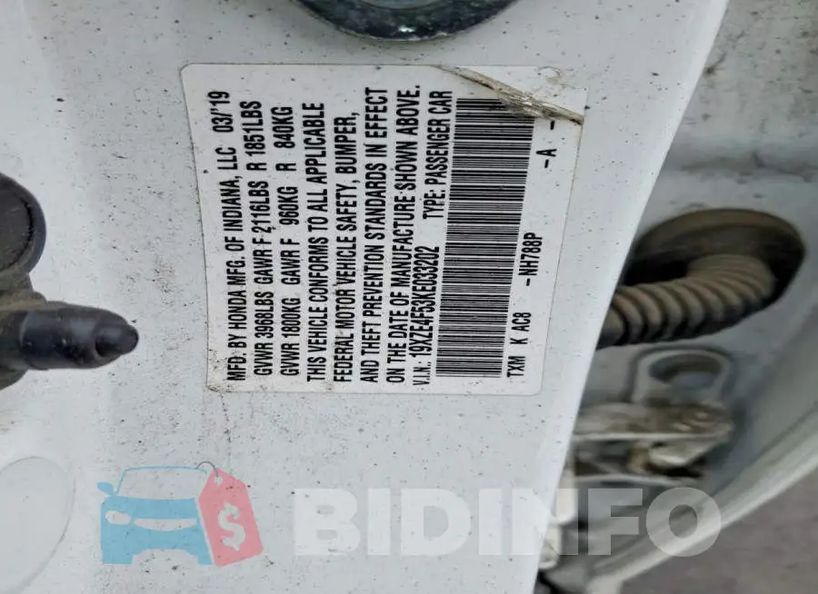 19XZE4F53KE033202 Photo# 12