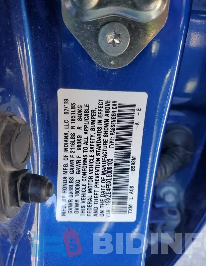 19XZE4F5XLE000103 Photo# 12