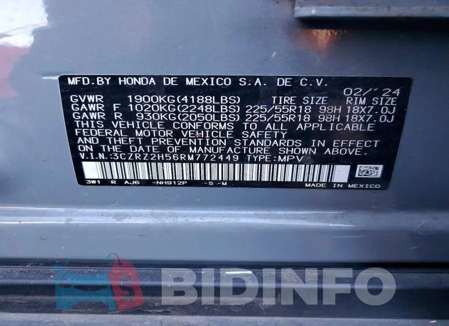 3CZRZ2H56RM772449 Photo# 13