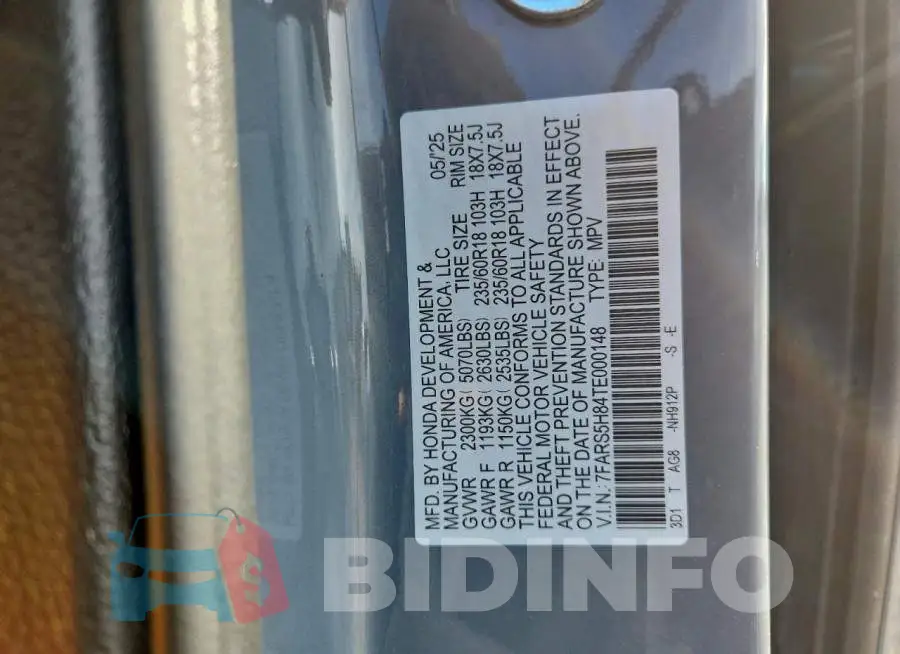 7FARS5H84TE000148 Photo# 13