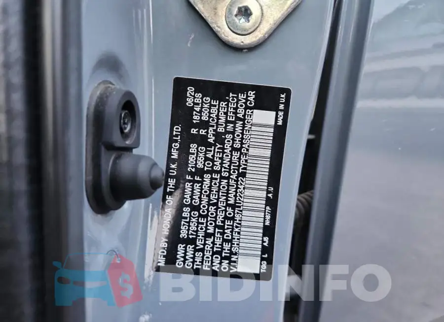 SHHFK7H67LU223422 Photo# 12