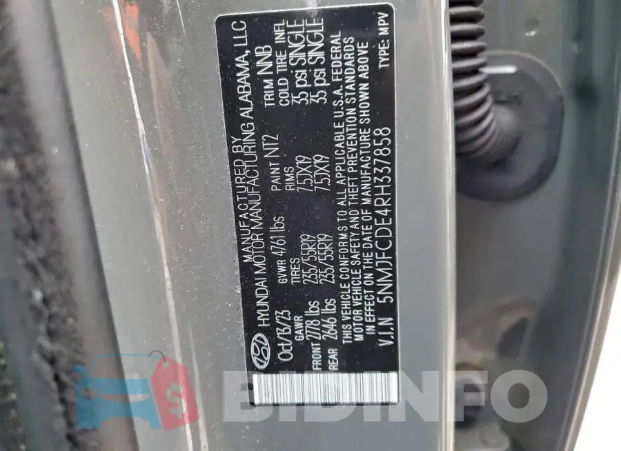 5NMJFCDE4RH337858 Photo# 13