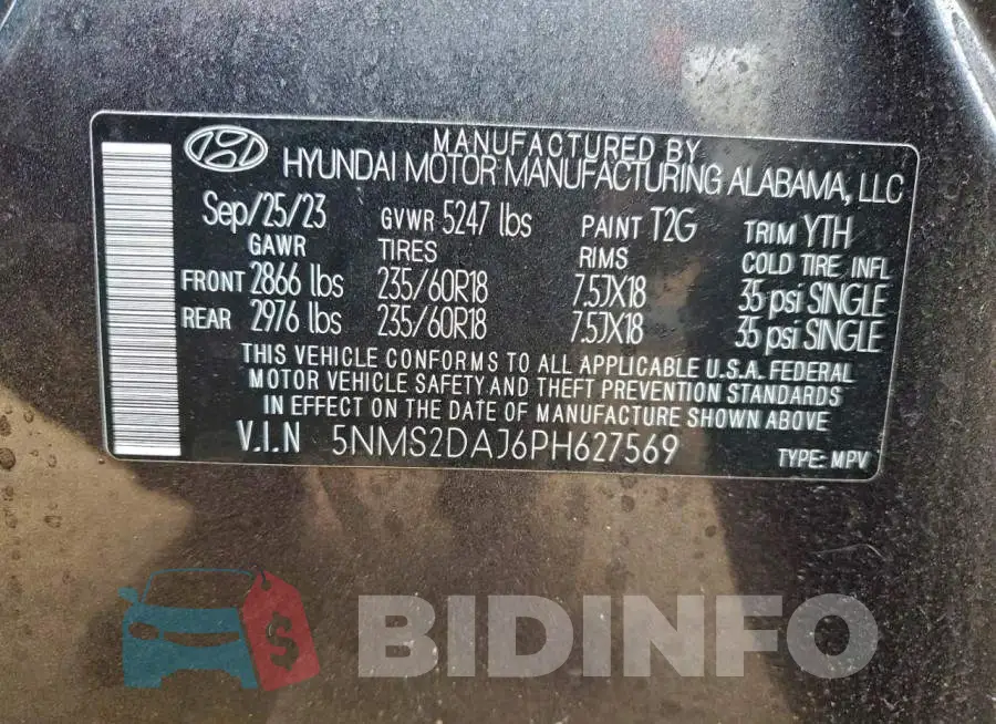 5NMS2DAJ6PH627569 Photo# 14