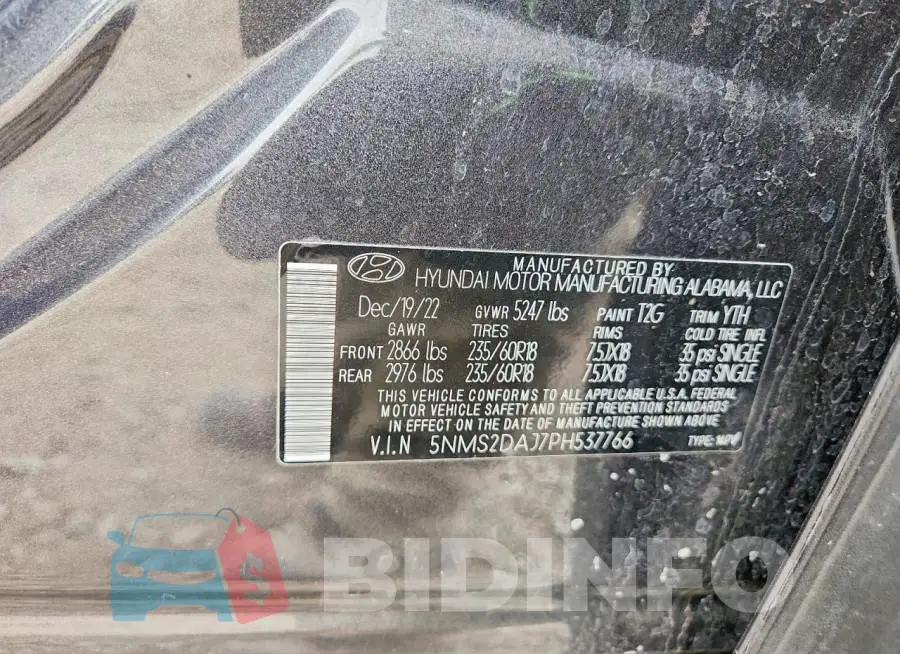 5NMS2DAJ7PH537766 Photo# 12