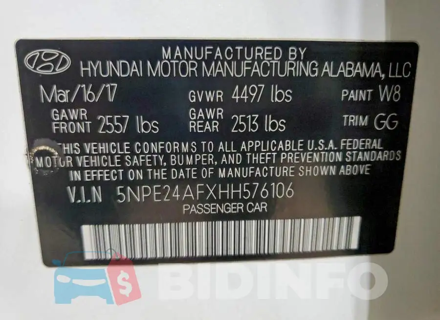 5NPE24AFXHH576106 Photo# 13