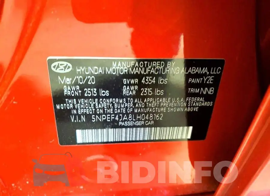 5NPEF4JA8LH048162 Photo# 13