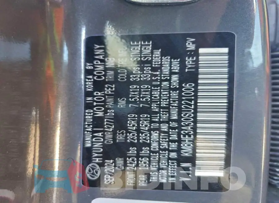 KM8HE3A30SU221006 Photo# 13