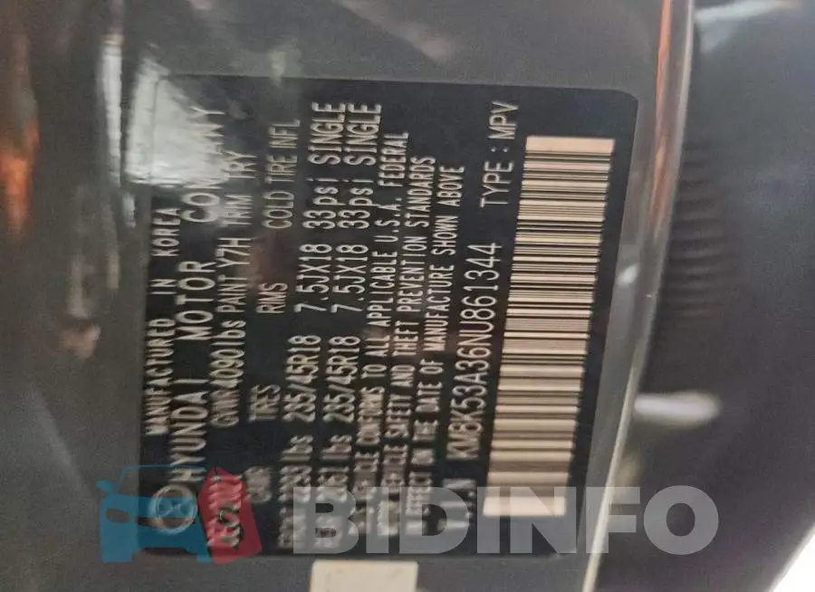 KM8K53A36NU861344 Photo# 12