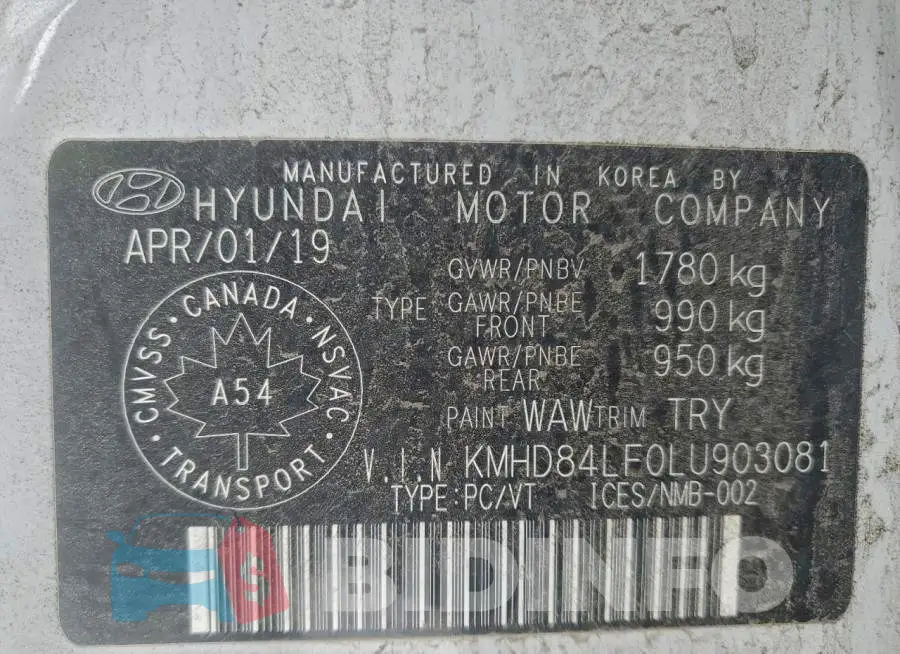 KMHD84LF0LU903081 Photo# 12