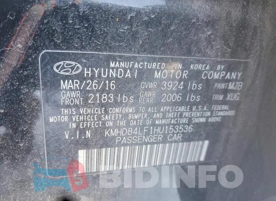 KMHD84LF1HU153536 Photo# 13