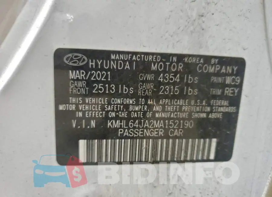 KMHL64JA2MA152190 Photo# 12