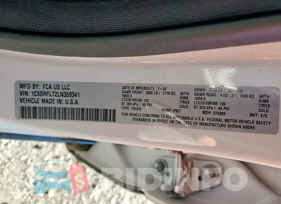 1C6SRFLT2LN359341 Photo# 12