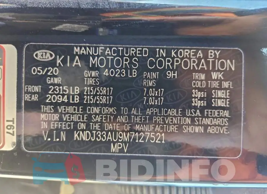 KNDJ33AU9M7127521 Photo# 13