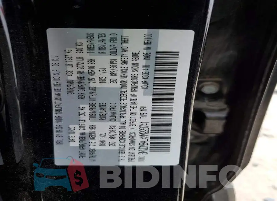 3MVDMBALXMM223741 Photo# 12
