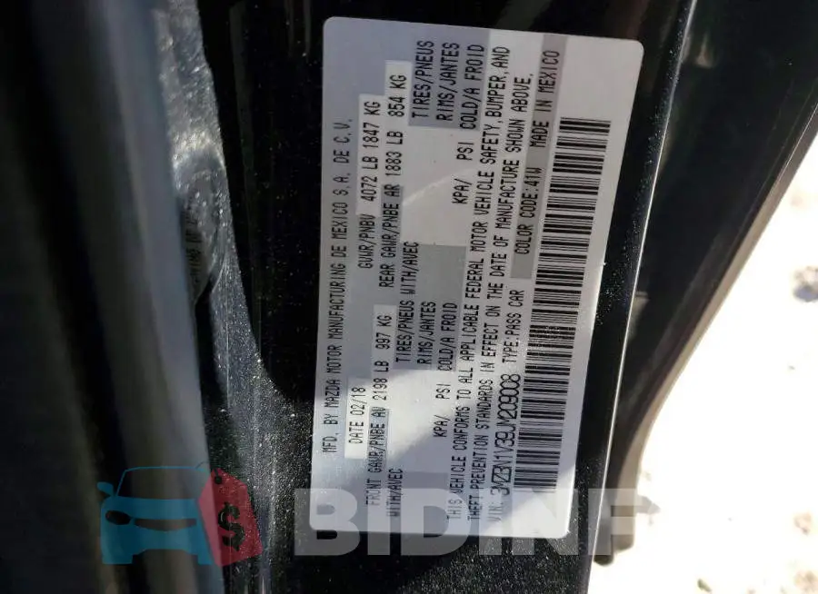 3MZBN1V39JM209008 Photo# 12