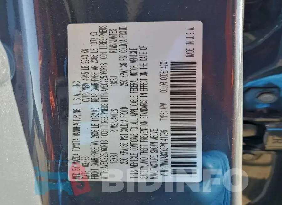 7MMVABXY3PN141796 Photo# 13