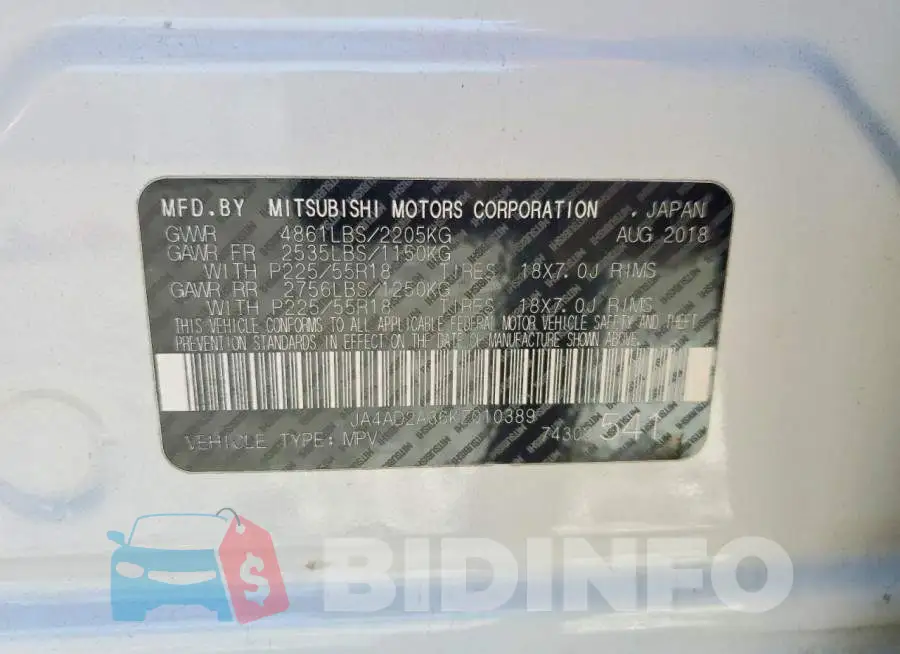 JA4AD2A36KZ010389 Photo# 14