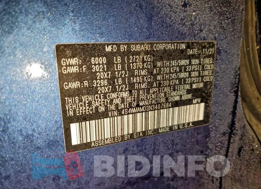 4S4WMAMD3N3407684 Photo# 13